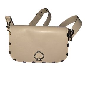 Kate Spade Suzy Scallop EW Saddle Bag Warm Taupe Market Sample
